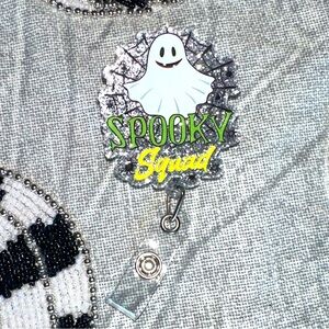 Spooky 👻 Squad Ghost Halloween Badge Reel